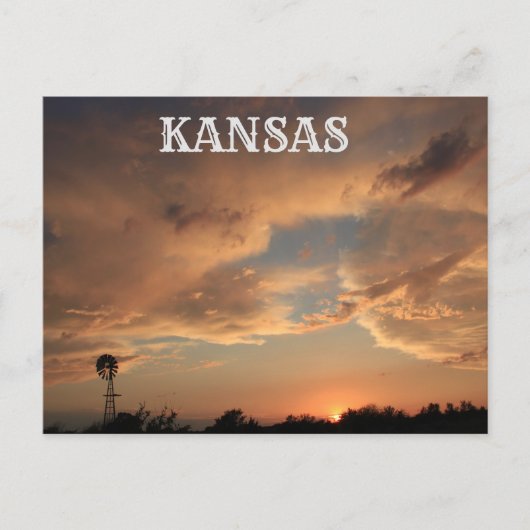 Storm Skies met windmolen POST KAART. Briefkaart (Voorkant)