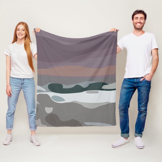 Storm Sky Cloud Zee Golven Oceaan Natuur Fleece Deken (In situ)