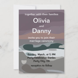 Storm Sky Cloud Zee Waves Natuur Wedding Kaart