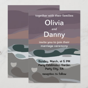 Storm Sky Cloud Zee Waves Natuur Wedding Kaart