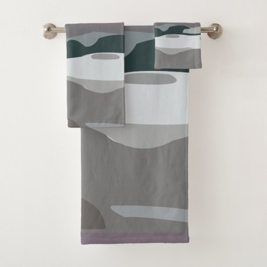 Storm Sky Cloud Zee Waves Trendy Badkamer Bad Handdoek (Insitu)