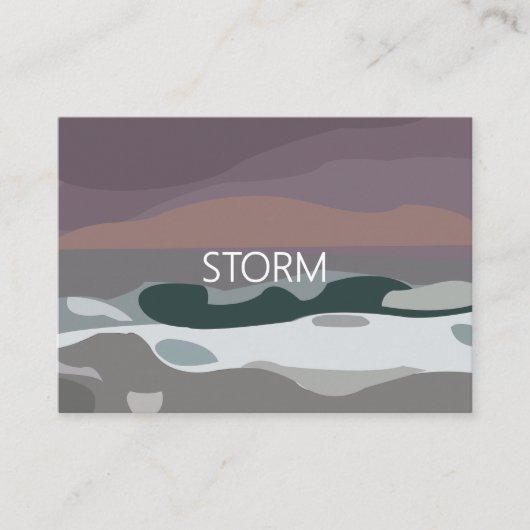 Storm Sky Clouds Zee Waves Meteorologist Visitekaartje (Voorkant)