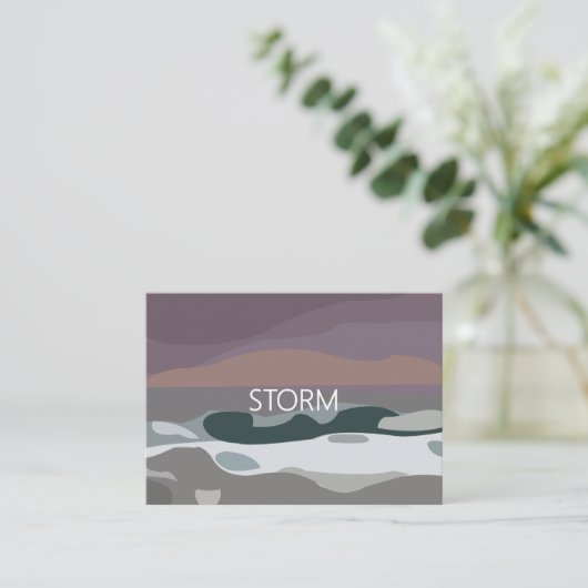 Storm Sky Clouds Zee Waves Meteorologist Visitekaartje (Staand voorkant)