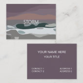 Storm Sky Clouds Zee Waves Meteorologist Visitekaartje (Voorkant / Achterkant)