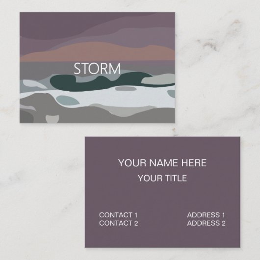 Storm Sky Clouds Zee Waves Meteorologist Visitekaartje (Voorkant / Achterkant)