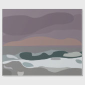 Storm Sky Clouds Zee Waves Zeegezicht Cadeaupapier (Vlak)