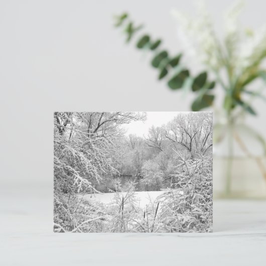 Storm sneeuw briefkaart (Staand voorkant)