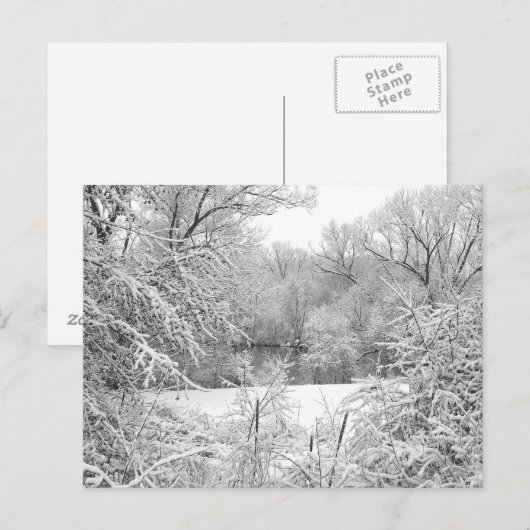 Storm sneeuw briefkaart (Voorkant / Achterkant)