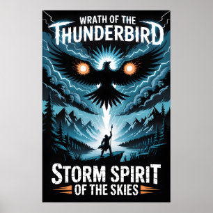 Storm Spirit Mythic Thunder Bird Fantasy Kunst Poster