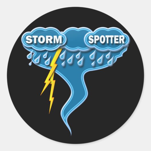 STORM SPOTTER RONDE STICKER (Voorkant)