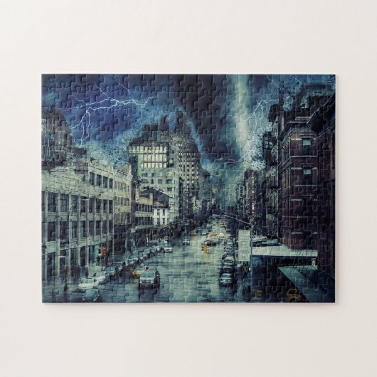 Storm Stadsvernietiging Legpuzzel (Horizontaal)
