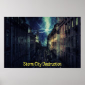 Storm Stadsvernietiging Poster (Voorkant)