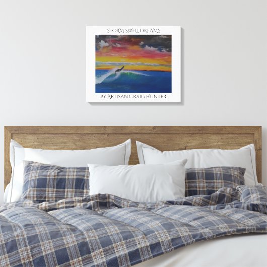 STORM SWELL DREAMS CANVAS AFDRUK (Insitu (Slaapkamer))