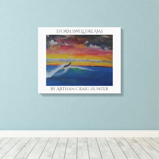 STORM SWELL DREAMS CANVAS AFDRUK (Insitu (Houten vloer))