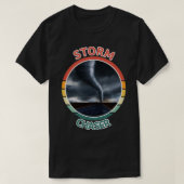 Storm-tjaserweertje Tornado-orkaan Retro Graph T-shirt (Design voorkant)