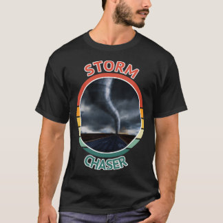 Storm-tjaserweertje Tornado-orkaan Retro Graph T-shirt