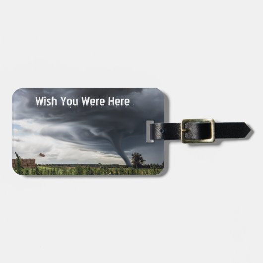 Storm tornado heft hooibalen bagagelabel (Voorkant horizontaal)