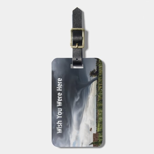 Storm tornado heft hooibalen bagagelabel (Voorkant verticaal)