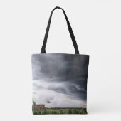 Storm tornado of twister die hooibalen optilt tote bag (Achterkant)