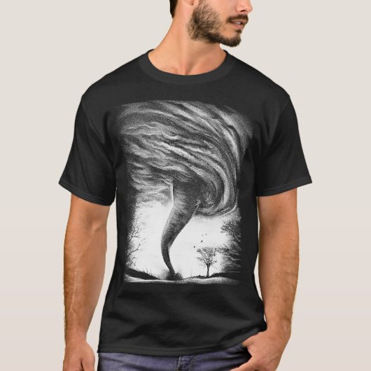 Storm Tornado Twister en orkaanweerkool T-shirt (Voorkant)