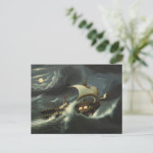 Storm Tossed Frigate van Thomas Chambers Briefkaart (Staand voorkant)
