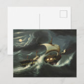 Storm Tossed Frigate van Thomas Chambers Briefkaart (Voorkant / Achterkant)