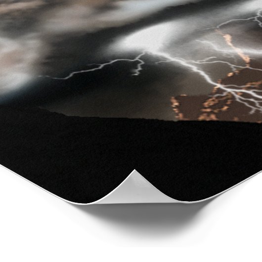 Storm Uitzicht (20x16) Poster (Hoek)