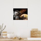 Storm Uitzicht (20x16) Poster (Keuken)