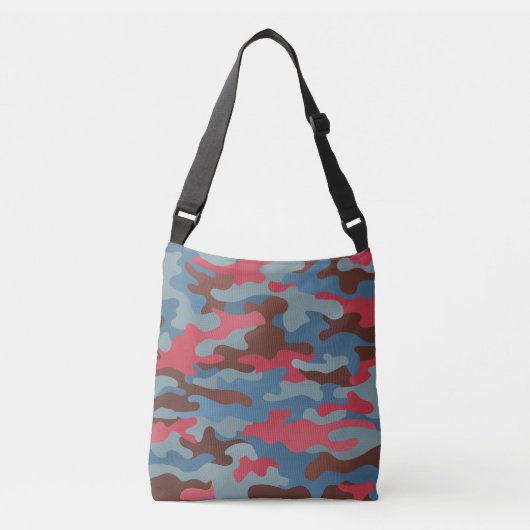 Storm Urban Camo Cyan Magenta Brown Crossbody Tas (Voorkant)