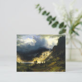 Storm van Bierstadt in het Briefkaart van de Rocky (Staand voorkant)