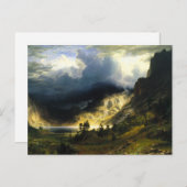 Storm van Bierstadt in het Briefkaart van de Rocky (Voorkant / Achterkant)