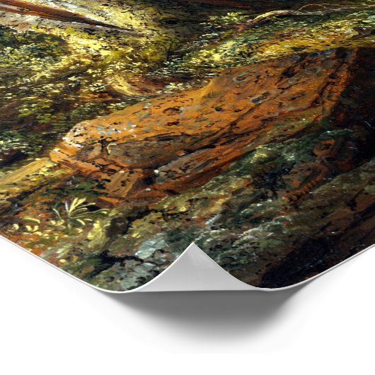 Storm van de Frederic Edwin-kerk in de bergen Poster (Hoek)