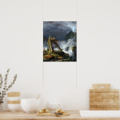 Storm van de Frederic Edwin-kerk in de bergen Poster (Keuken)