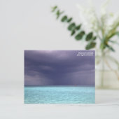 Storm van de Oceaan in het briefkaart van Barbuda (Staand voorkant)