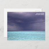 Storm van de Oceaan in het briefkaart van Barbuda (Voorkant / Achterkant)