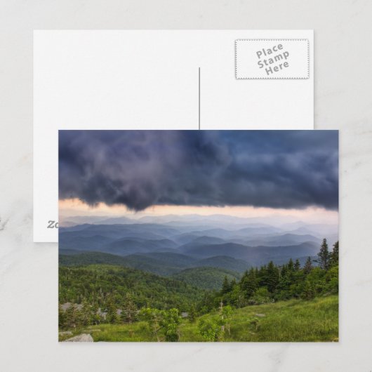 Storm van de opa Mountain Briefkaart (Voorkant / Achterkant)