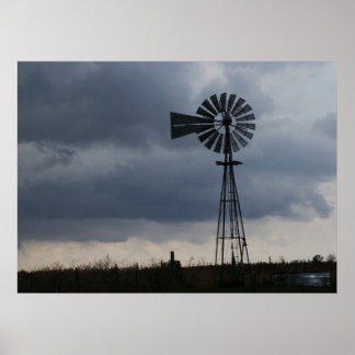 Storm van de windmolen poster