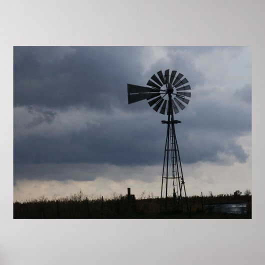 Storm van de windmolen poster (Voorkant)