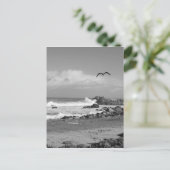 Storm van Pacific Grove in zwart-wit Briefkaart (Staand voorkant)