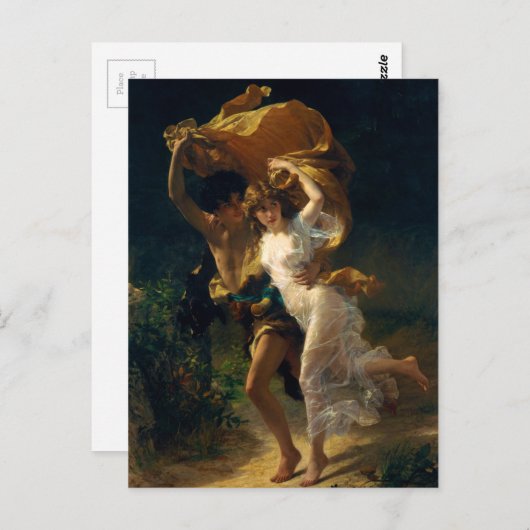 Storm van Pierre Auguste Cot (1880) Briefkaart (Voorkant / Achterkant)