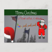 Storm van Santa House Reindeer Sleigh Blizzard, be Feestdagenkaart (Voorkant)