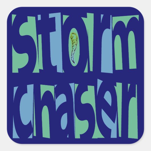 Storm Vierkante Sticker (Voorkant)
