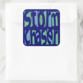 Storm Vierkante Sticker (Tas)