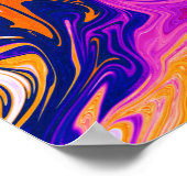 Storm voor kleuren | Beste abstracte schilderij Poster (Hoek)