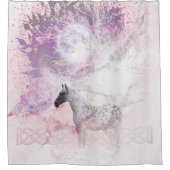 Storm voor paardensneeuw douchegordijn (Voorkant)