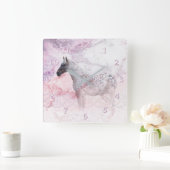 Storm voor paardensneeuw vierkante klok (Huis)