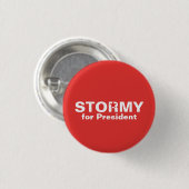 Storm voor President Ronde Button 3,2 Cm (Voorkant /achterkant)