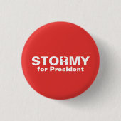 Storm voor President Ronde Button 3,2 Cm (Voorkant)