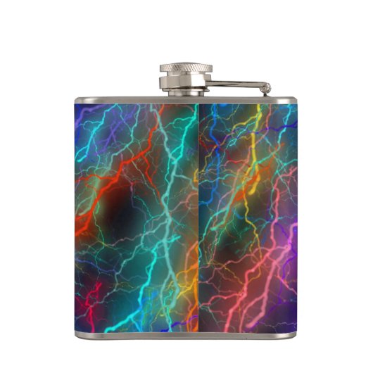 Storm voor regenboogverlichting heupfles (Achterkant)