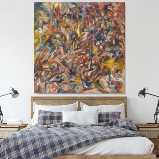 storm, vroegtijdig abstract werk canvas afdruk (Insitu (Slaapkamer))